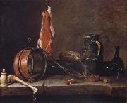 Jean Baptiste Simeon Chardin Uppige food with cook utensils France oil painting artist